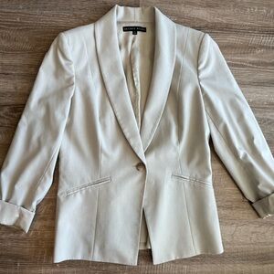 Antonio Melani women’s stone blazer 3/4 sleeve single button should pads size 6